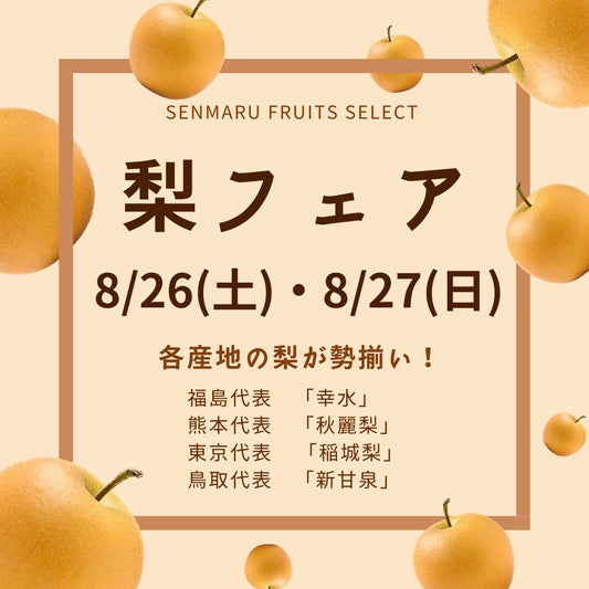 8月26日・27日 梨フェア開催